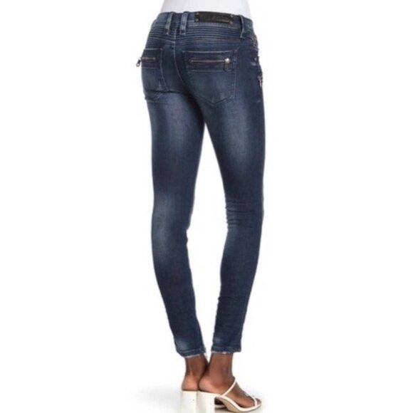 NWT Women Rock Revival Moto Skinny Jean - Picture 3 of 5